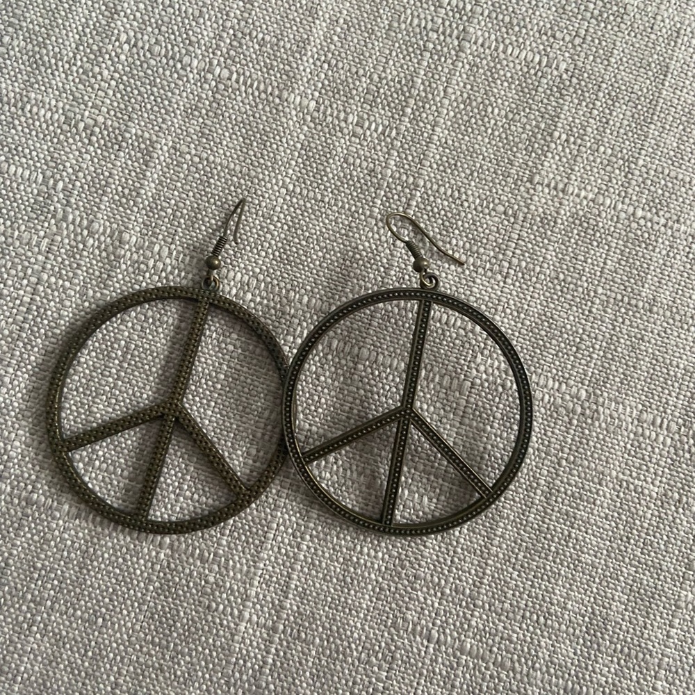 Peace sign earrings
